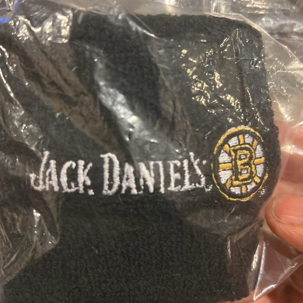 Jack Daniels Bruins Sweat Workout Wristband - Embroidered, New in the package
